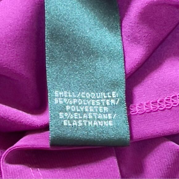 Lauren Ralph Lauren Purple V-Neck Ruched One Side Faux Wrap Dress Size 14 - Picture 13 of 13